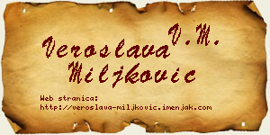 Veroslava Miljković vizit kartica